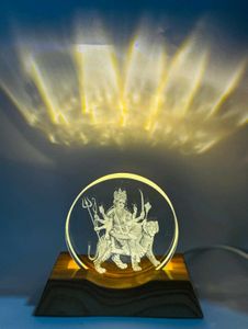 3D LED Night Lamp with Wooden Base
