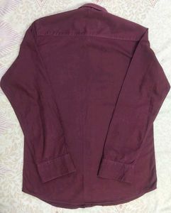 Calvin Klein Burgundy Button-Up Shirt