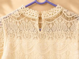 Elegant Lace top with Scalloped Neckline