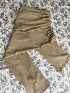 Beige Straight Leg Pants
