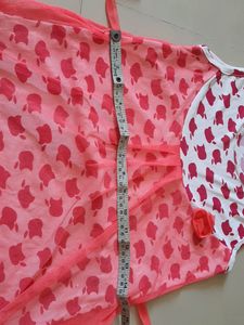 Pink Net Top For Women| Bust-30| Length-27
