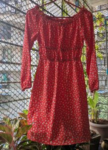 H&amp;M Floral Print Off-Shoulder Dress