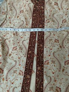 Elegant Cream &amp; Maroon Sherwani