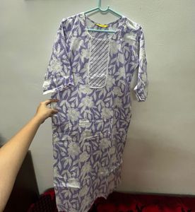 combo for 2 cotton Purple Floral Print Kurta