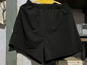 Black Elastic Waist Shorts