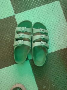 Comfortable Green Slide Sandals