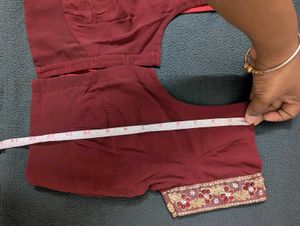 Maroon Embroidered Blouse