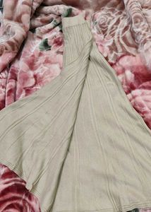 Beige korean Knitted Skirt