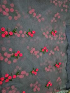 Grey Embroidered saree