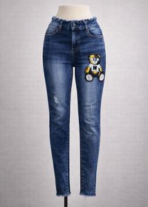 Teddy Bear Patch Dark Wash Jeans