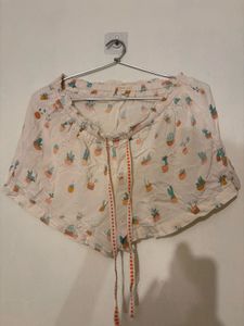 Cute Cactus Print Pajama Shorts