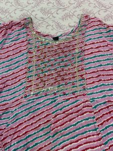 Beautiful Pink Striped Kurta💕