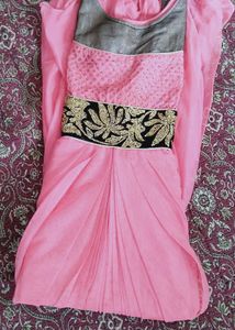Elegant Pink Embroidered Dress