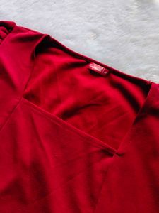 Red Long Sleeve Top