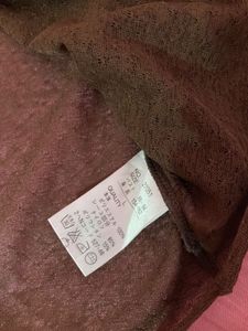 Brown  sheer  Cardigan