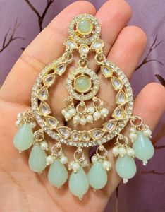Elegant Mint Green Dangle Earrings