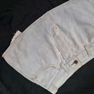 micro mini Light Wash Denim Skirt y2k