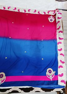 🇳🇿💫🎀Stunning Pink &amp; Blue Ombre Saree