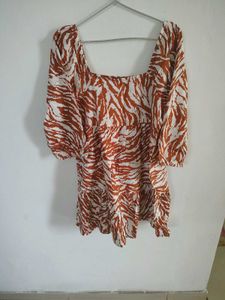 Chic Zebra Print Ruffle Mini Dress