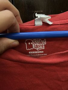 Red Graphic oversized Tee with Smiley Design