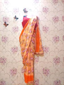 Floral Georgette Saree