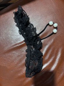 net beaded thong