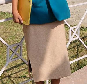 Classic Midi Woolen Skirt