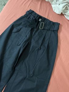 Stylish Wide Leg Belted Pants