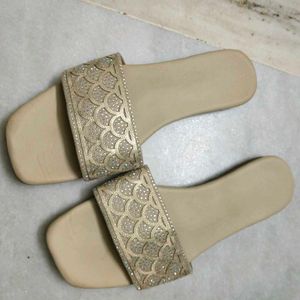 Embellished Flat Sandals
