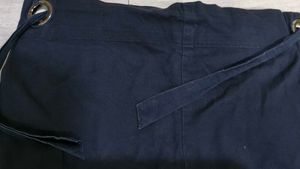 Navy Blue Comfort Fit Pants with white t-shirt