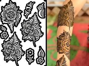 Henna Tattoo Stencil Set