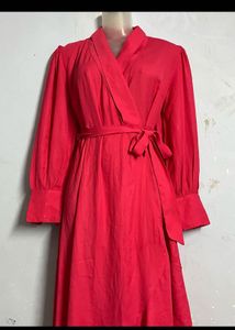 Chic Red Wrap Dress