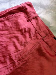 Pink Cargo Pants with Belt Detail