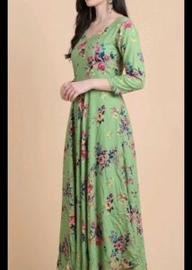 Beautiful Floral Print Maxi Dress