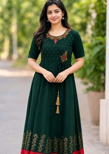 Elegant Embellished Green Kurta
