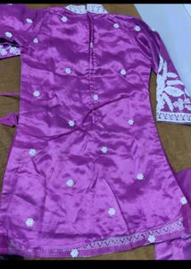Embroidered Purple Kurta Suit