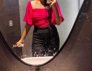 Pink Puff Sleeve Top