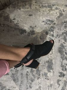 Black Sling Back Heels