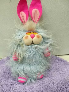 Fluffy Blue Bunny Stuffed Toy