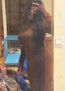 Ribbed Knit Long Sleeve Dress