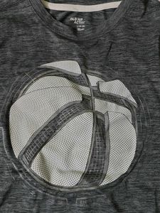 Gray Basketball Graphic Tee
