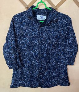 Blue Finch Floral Print Shirt