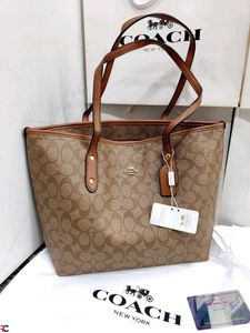 COACH* *SIGNATURE MONOGRAM CITY TOTE BAG*