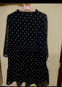 Chic Black Polka Dot Dress