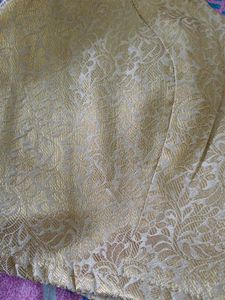 Elegant Gold Brocade Blouse
