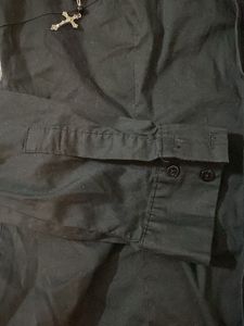y2k Classic Black Button-Down Shirt