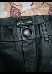 Black Faux Leather Pants
