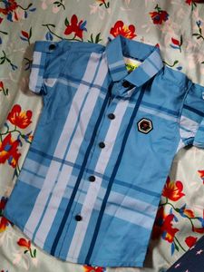Blue Plaid Boys Shirt