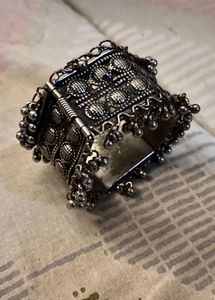 Oxidized Silver Statement Bangle