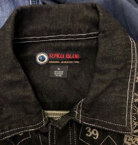 Raw blue OG Embroidered Denim Jacket